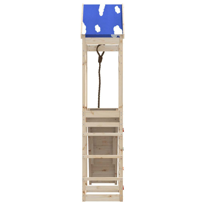 vidaXL tömör fenyőfa kültéri játszószett