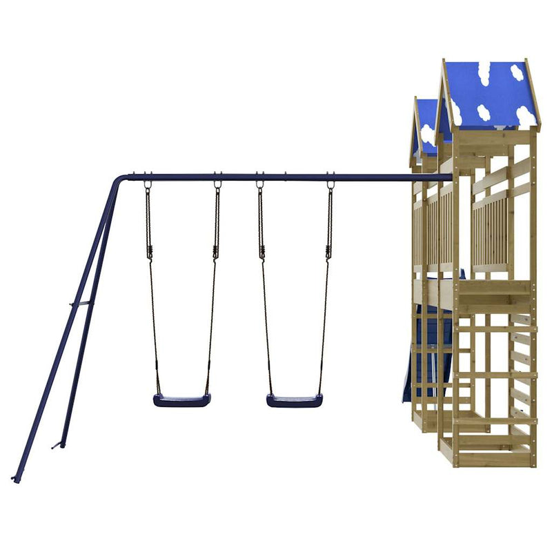 vidaXL impregnált fenyőfa kültéri játszószett