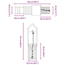 vidaXL tömör fenyőfa kültéri játszószett