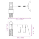 vidaXL tömör duglászfenyő kültéri játszószett
