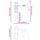 vidaXL tömör duglászfenyő kültéri játszószett