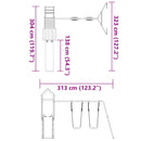 vidaXL tömör fenyőfa kültéri játszószett