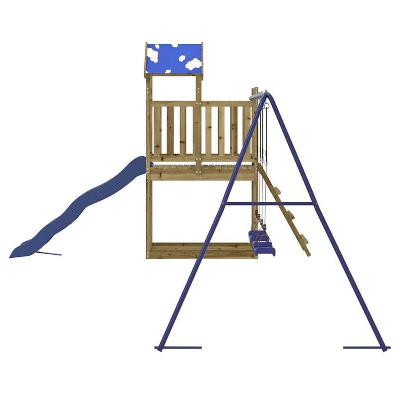 vidaXL impregnált fenyőfa kültéri játszószett