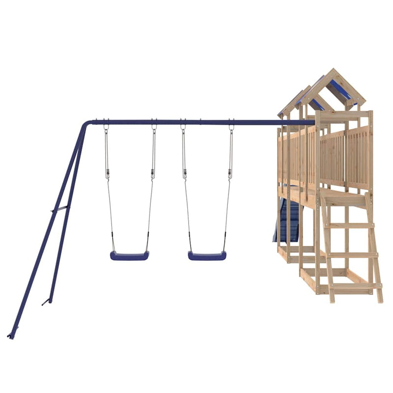 vidaXL tömör fenyőfa kültéri játszószett