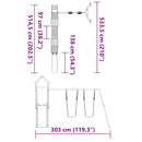 vidaXL tömör duglászfenyő kültéri játszószett