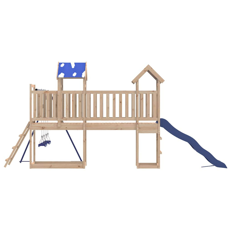 vidaXL tömör fenyőfa kültéri játszószett