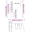 vidaXL tömör fenyőfa kültéri játszószett
