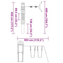 vidaXL tömör duglászfenyő kültéri játszószett