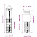 vidaXL tömör duglászfenyő kültéri játszószett