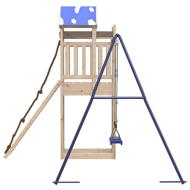 vidaXL tömör fenyőfa kültéri játszószett