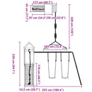 vidaXL tömör fenyőfa kültéri játszószett