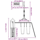 vidaXL tömör duglászfenyő kültéri játszószett