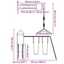 vidaXL tömör duglászfenyő kültéri játszószett