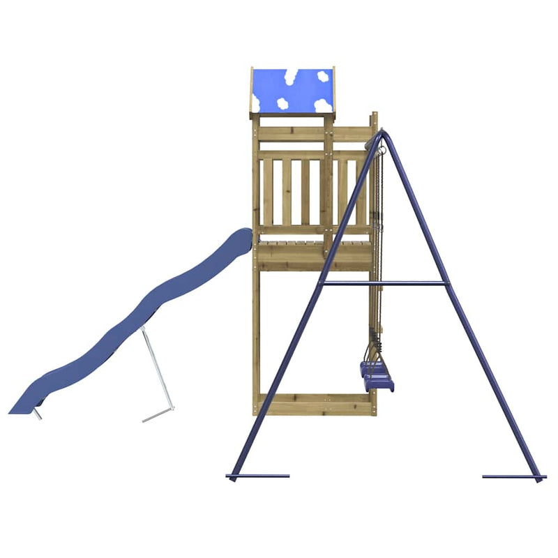 vidaXL impregnált fenyőfa kültéri játszószett