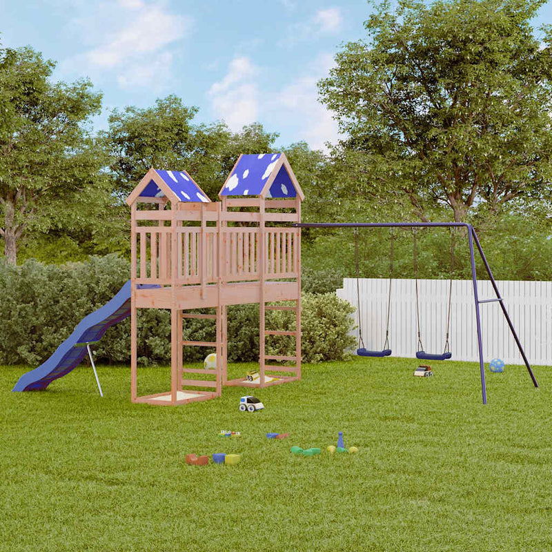 vidaXL tömör duglászfenyő kültéri játszószett