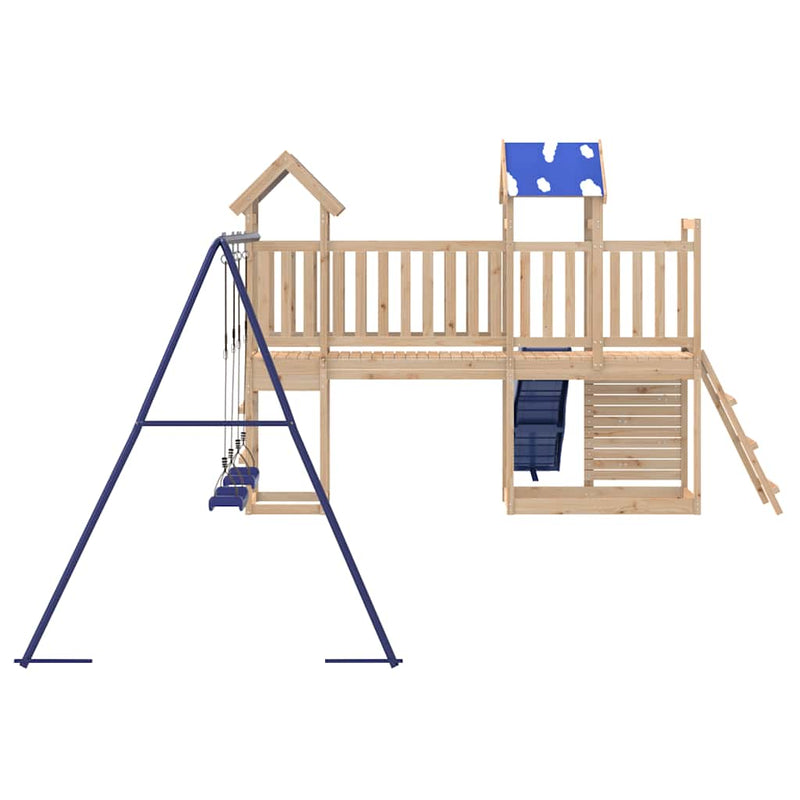 vidaXL tömör fenyőfa kültéri játszószett