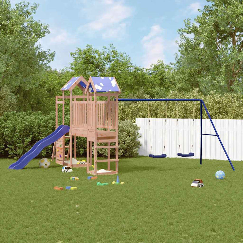 vidaXL tömör duglászfenyő kültéri játszószett