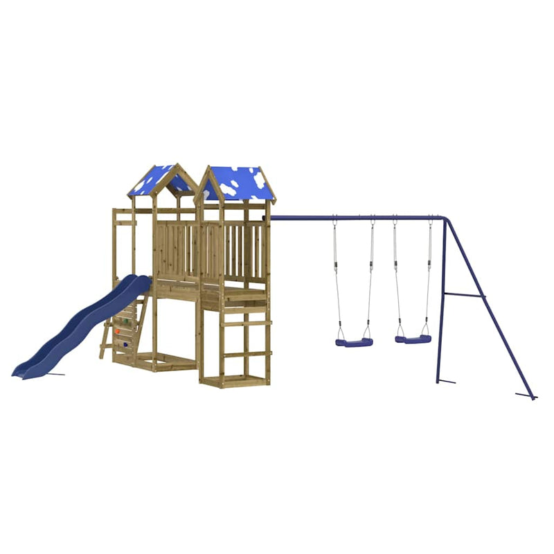 vidaXL impregnált fenyőfa kültéri játszószett