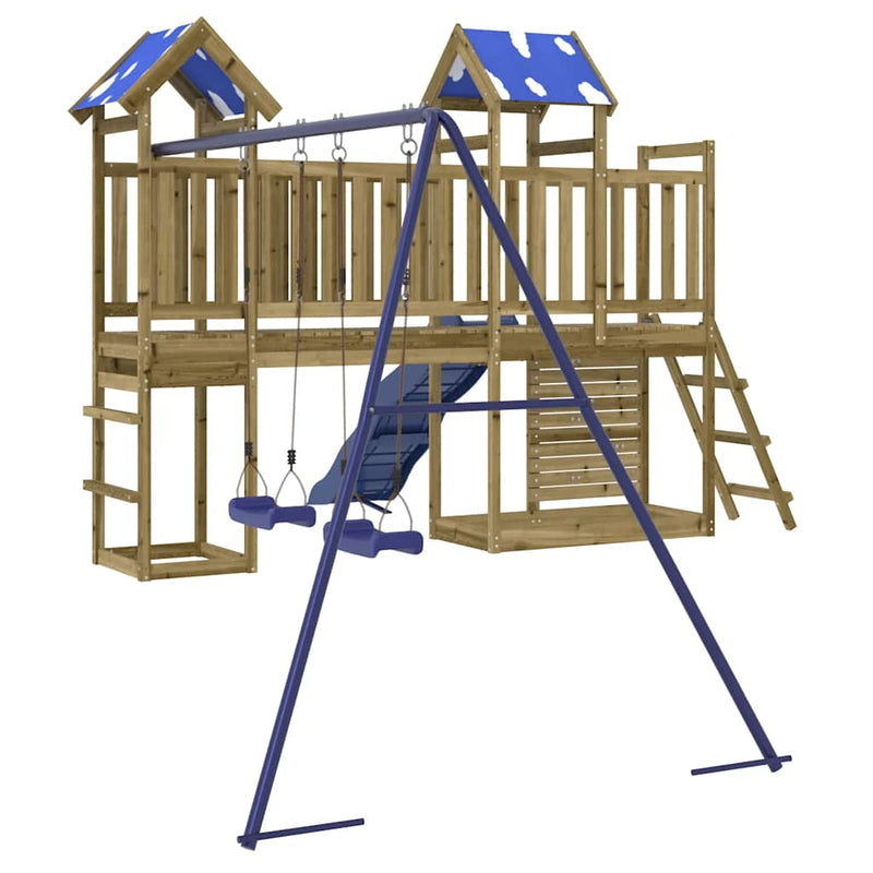 vidaXL impregnált fenyőfa kültéri játszószett