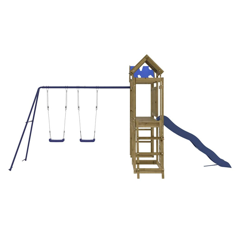 vidaXL impregnált fenyőfa kültéri játszószett