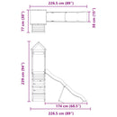 vidaXL tömör fenyőfa kültéri játszószett