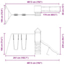 vidaXL impregnált fenyőfa kültéri játszószett