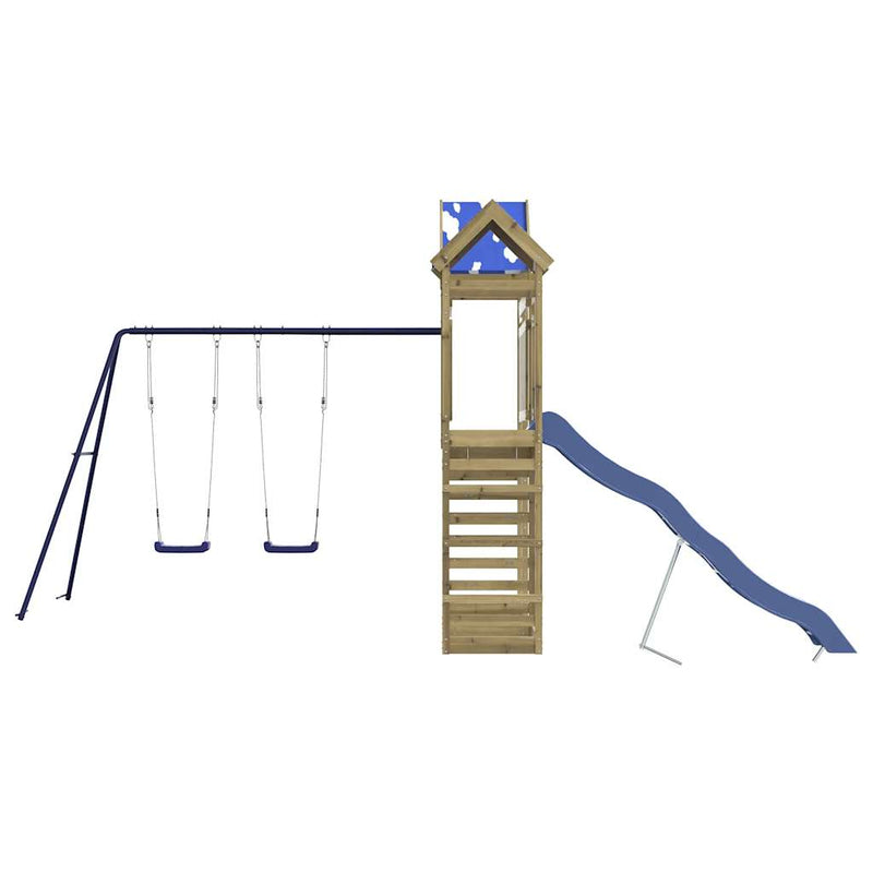 vidaXL impregnált fenyőfa kültéri játszószett