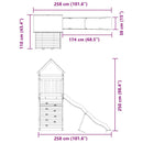 vidaXL tömör duglászfenyő kültéri játszószett