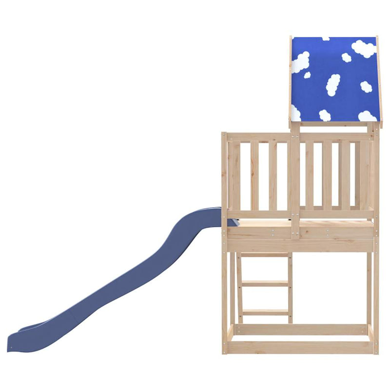 vidaXL tömör fenyőfa kültéri játszószett