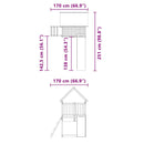 vidaXL tömör fenyőfa kültéri játszószett