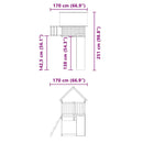 vidaXL tömör duglászfenyő kültéri játszószett