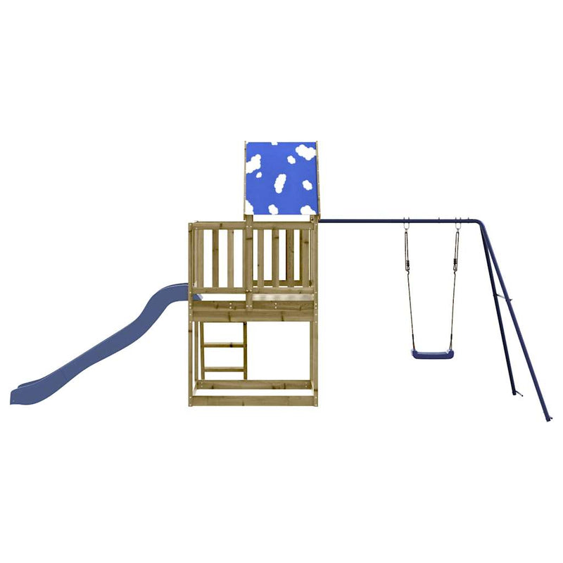 vidaXL impregnált fenyőfa kültéri játszószett