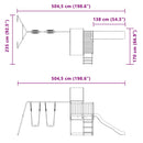 vidaXL tömör fenyőfa kültéri játszószett
