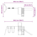 vidaXL tömör duglászfenyő kültéri játszószett