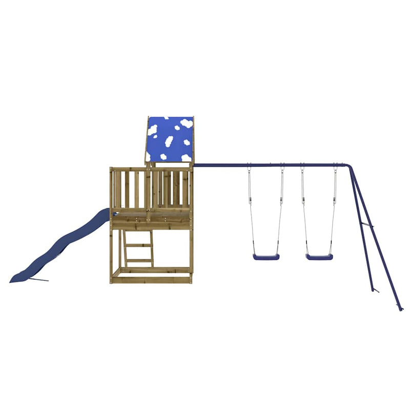 vidaXL impregnált fenyőfa kültéri játszószett