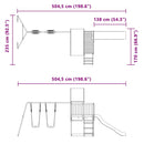 vidaXL impregnált fenyőfa kültéri játszószett