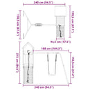 vidaXL tömör duglászfenyő kültéri játszószett