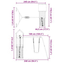vidaXL impregnált fenyőfa kültéri játszószett