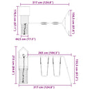 vidaXL tömör fenyőfa kültéri játszószett