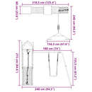 vidaXL tömör duglászfenyő kültéri játszószett