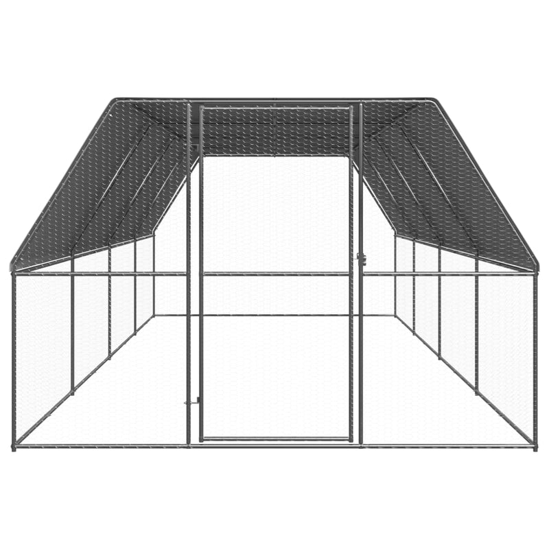 vidaXL horganyzott acél tyúkól 3x8x2 m