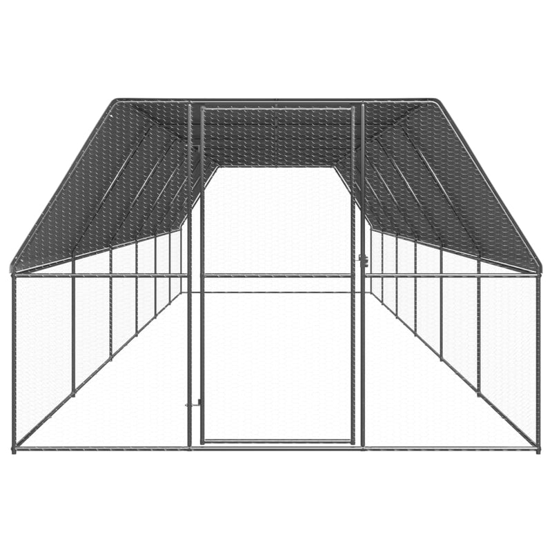 vidaXL kültéri horganyzott acél tyúkól 3 x 12 x 2 m