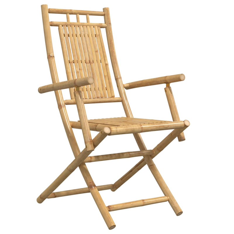vidaXL 4 db összecsukható bambusz kerti szék 53 x 66 x 99 cm