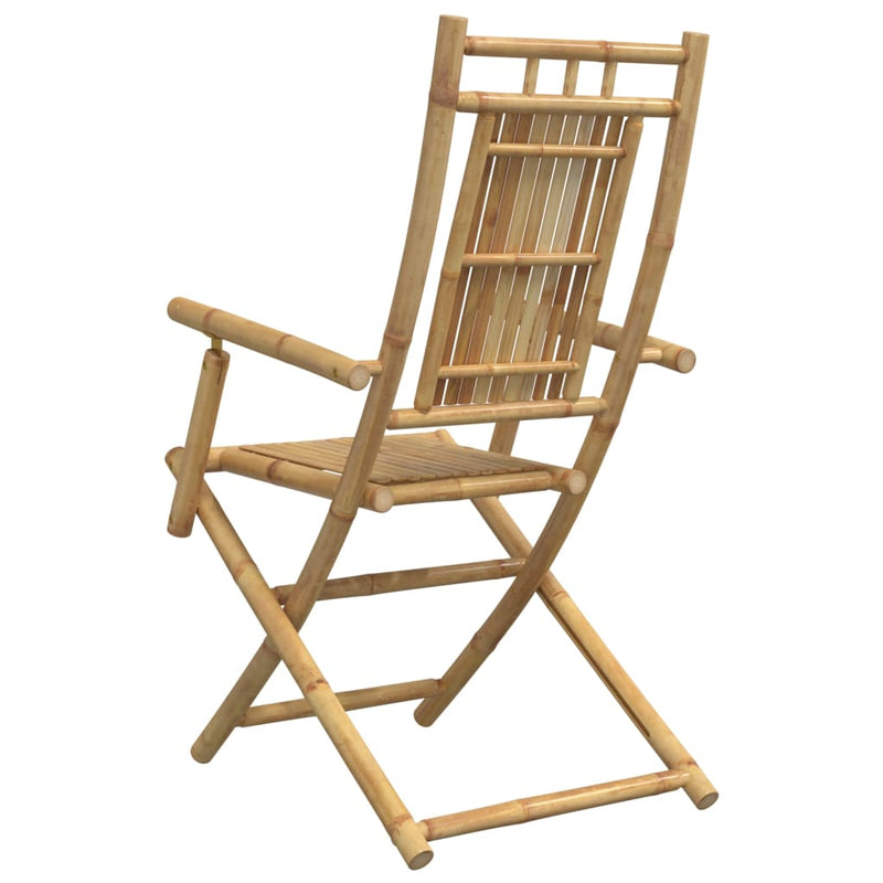 vidaXL 4 db összecsukható bambusz kerti szék 53 x 66 x 99 cm