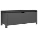 vidaXL szürke tárolódoboz párnával 105 x 40 x 45 cm