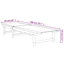 vidaXL 2 db fekete tömör akácfa és textilén napozóágy