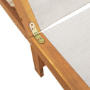 vidaXL 2 db szürke tömör akácfa és textilén napozóágy asztallal