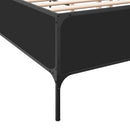 vidaXL fekete szerelt fa és fém ágykeret 120 x 200 cm