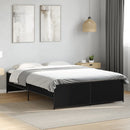 vidaXL fekete szerelt fa és fém ágykeret 140x190 cm