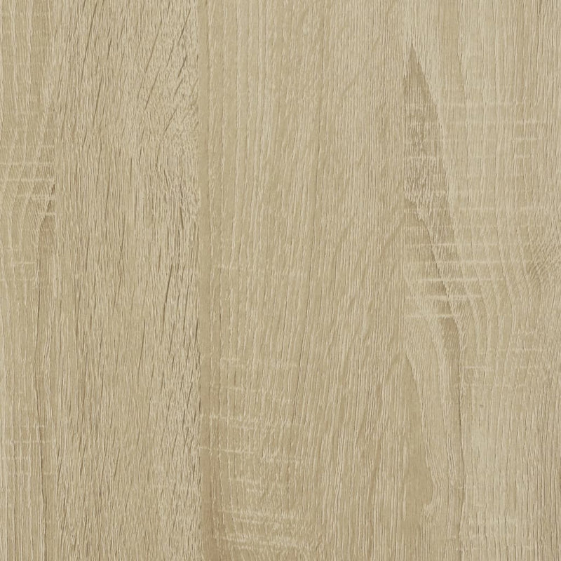 vidaXL sonoma tölgyszínű szerelt fa és fém ágykeret 140x190 cm